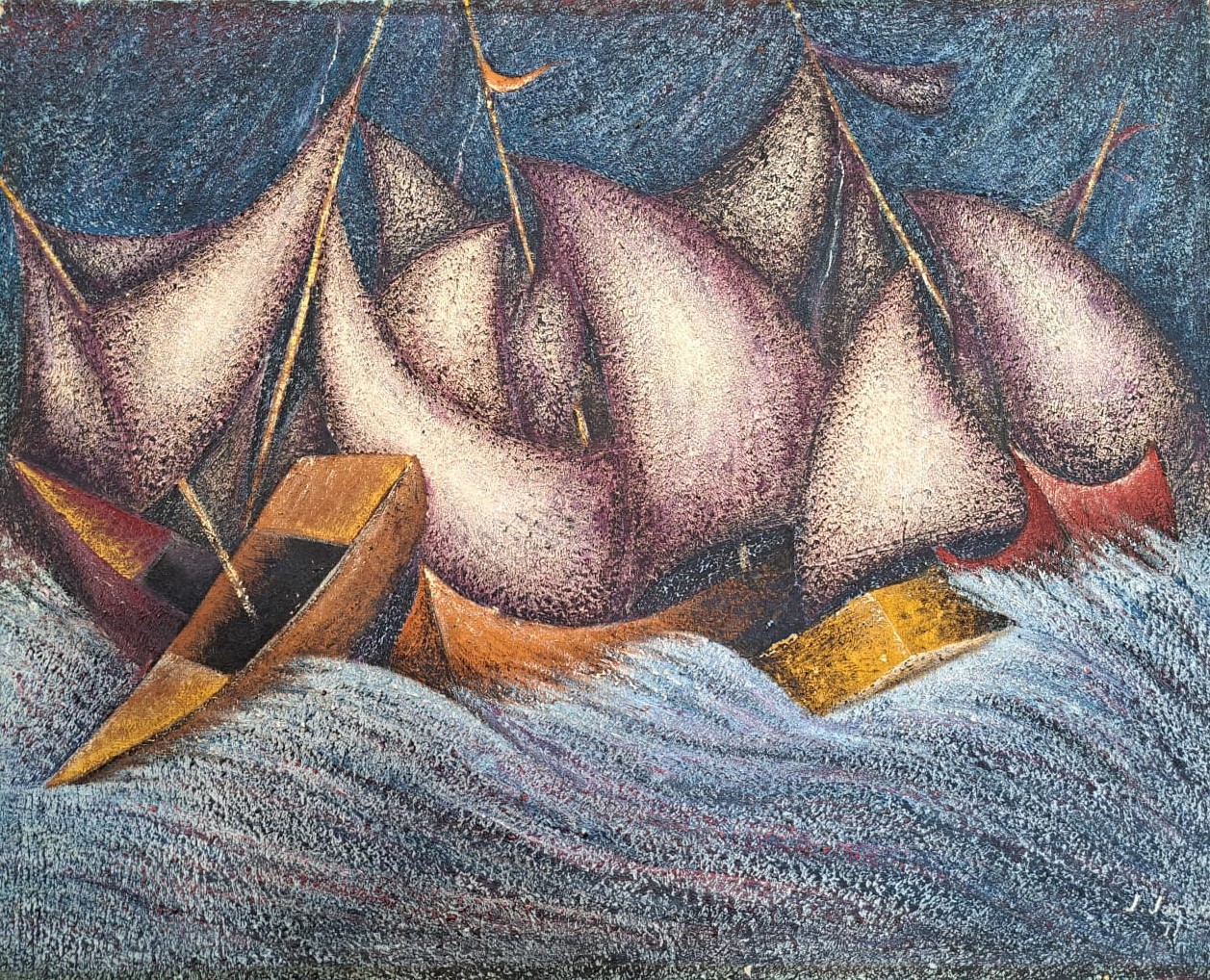 Joseph Jacob (Haitian b.1924) Sailboats