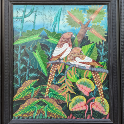 Reynald Salomon oil painting “Haitian Love Birds”