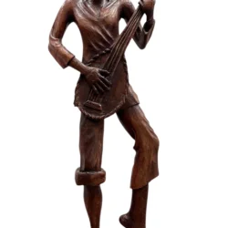 Vintage Haitian Carved Wood Figure Signed G. Raymond