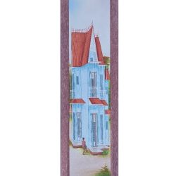 Haitian Artist Luckain Innocent – Gingerbread House – Long Vertical Canvas 40x08