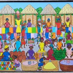 Seymour Etienne Bottex – Vibrant Haitian Market Scene