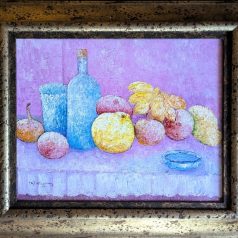Calixte Henry – Original Haitian Still Life Oil Painting, 20 x 16 Inches