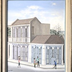 Buffon Thermidor Original Haitian Oil Painting | Haitian Street Scene 20x16