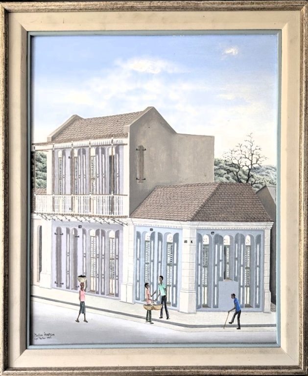 Buffon Thermidor Original Haitian Oil Painting | Haitian Street Scene 20x16