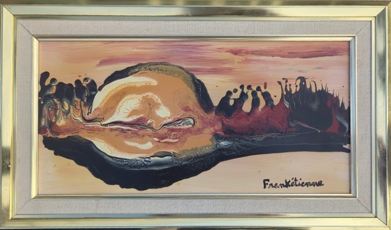 Frankétienne Original Abstract Painting – Signed & Framed