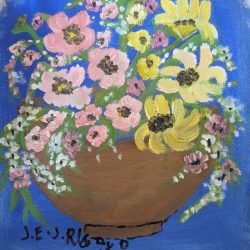 Flowers in Blue by Jeanne Elie Joseph Rigaud