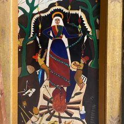Préfète Duffaut 1957 Haitian Vodou Painting – Mystical Erzulie Scene