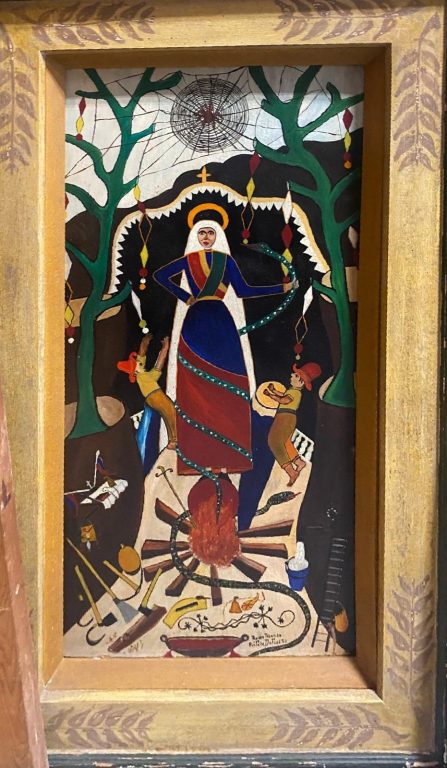 Préfète Duffaut 1957 Haitian Vodou Painting – Mystical Erzulie Scene